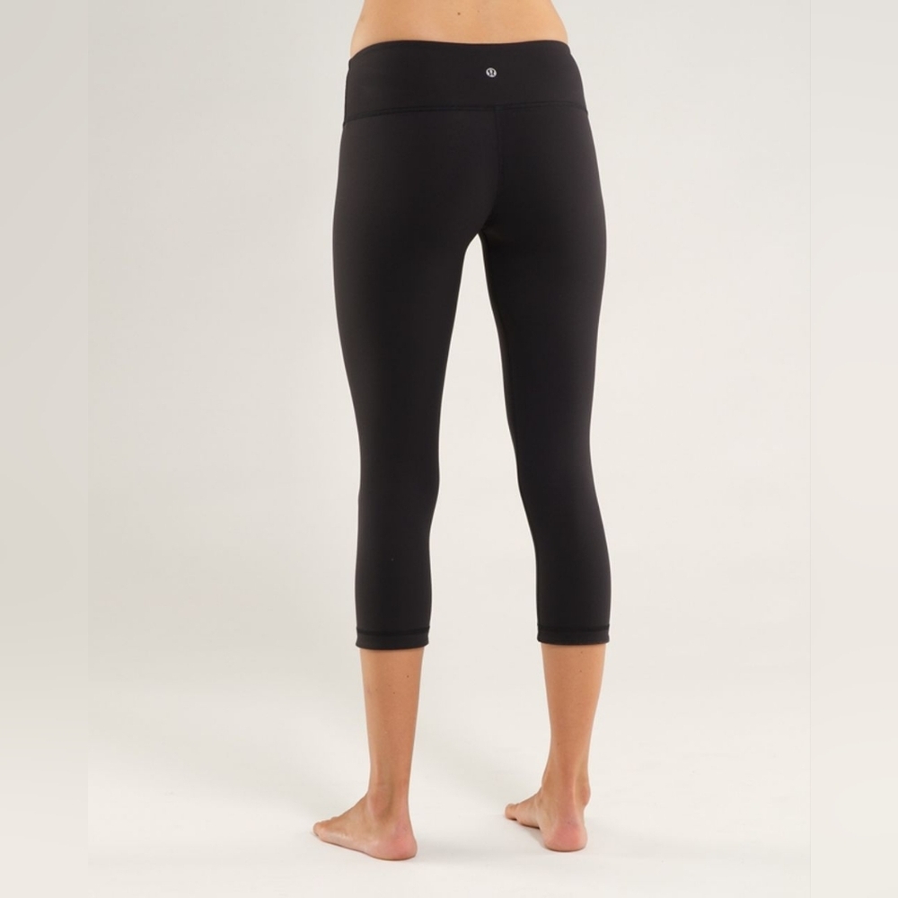 Lululemon Wunder Under Crop Reversible Leggings Black